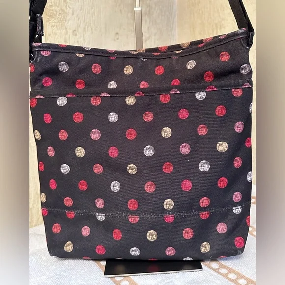 Vera Bradley Black Polka Dot Crossbody Bag - Picture 9 of 10